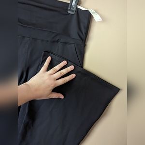 NWT Aerie Black Foldover Flare Yoga Pants size XL Long